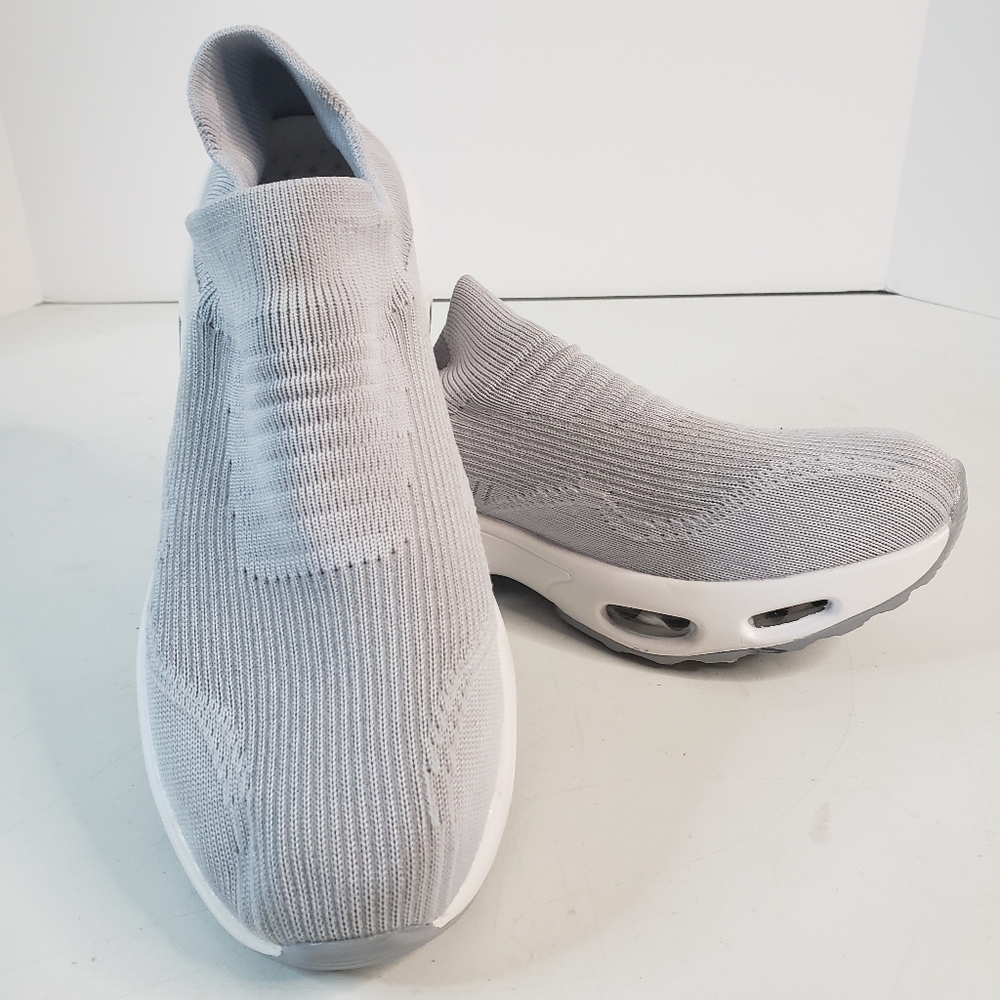DOUSSPRT Slip-in Mesh Comfort Cloud Walking Sneaker Unisex Light Grey Size 43